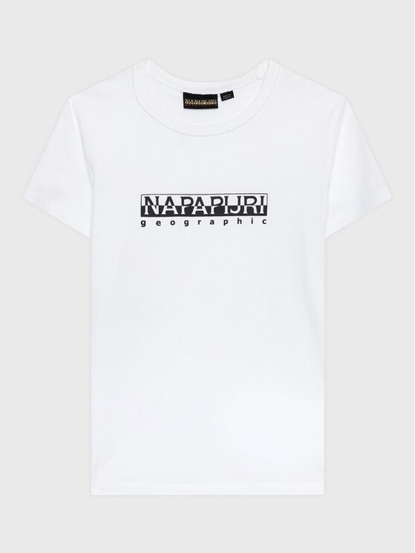 Napapijri Napapijri Тишърт S-Box NP0A4G4P S Бял Regular Fit