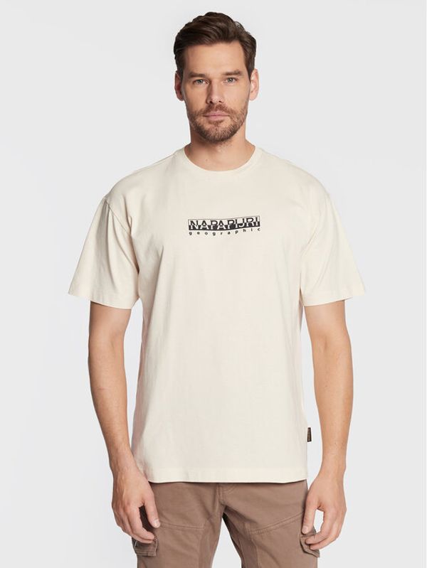 Napapijri Napapijri Тишърт S-Box NP0A4GDR Бежов Regular Fit