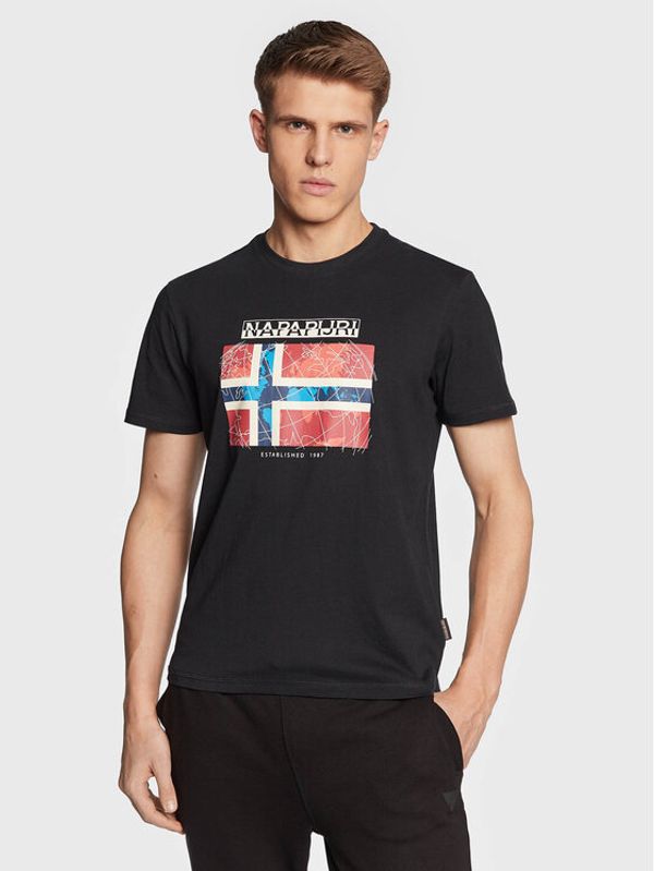 Napapijri Napapijri Тишърт S-Guiro NP0A4H22 Черен Regular Fit