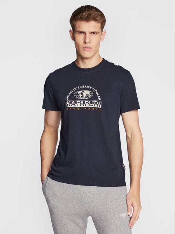 Napapijri Napapijri Тишърт S-Macas NP0A4H2H Тъмносин Regular Fit