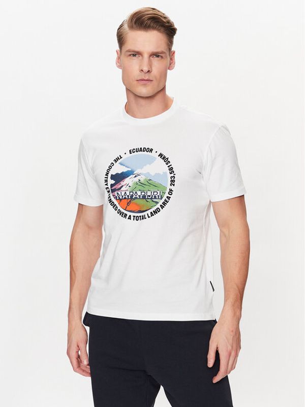 Napapijri Napapijri Тишърт S-Sangay NP0A4H2D Бял Regular Fit