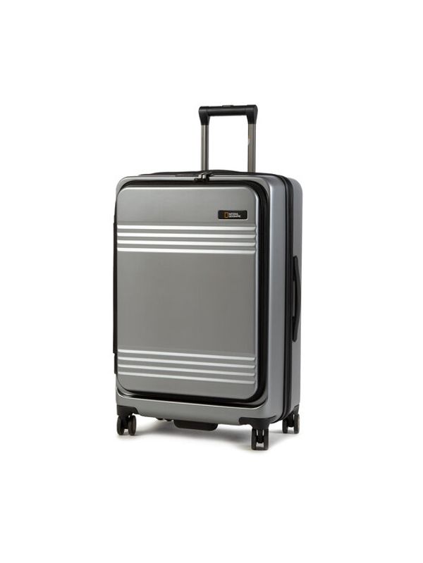 National Geographic National Geographic Среден твърд куфар Lodge N165HA.60.23 Сребрист