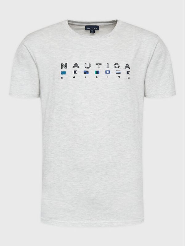 Nautica Nautica Тишърт Noah N1G00403 Сив Regular Fit