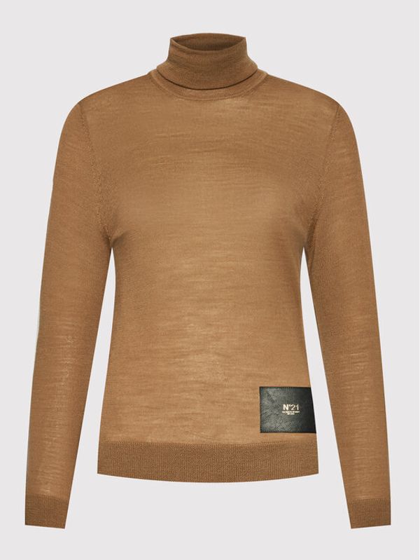 N°21 N°21 Поло 22I N2M0 A036 9000 Кафяв Slim Fit