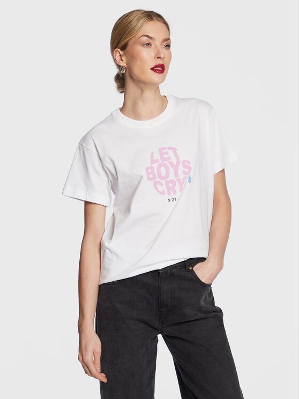 N°21 N°21 Тишърт 23E N2M0 F011 6328 Бял Regular Fit