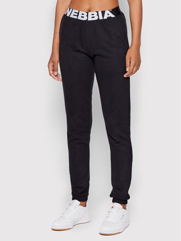 NEBBIA NEBBIA Долнище анцуг Iconic 408 Черен Relaxed Fit