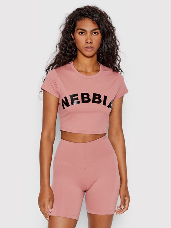 NEBBIA NEBBIA Тишърт Sporty 584 Розов Slim Fit