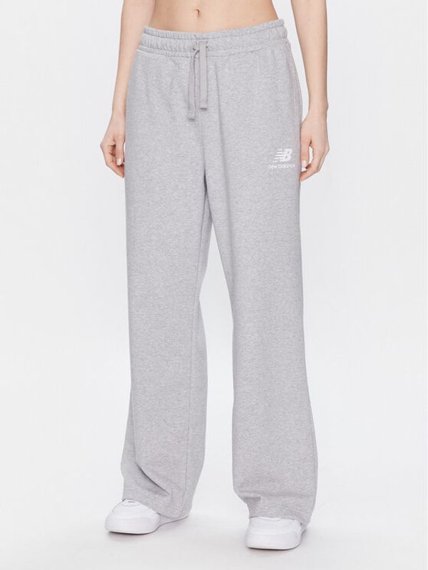 New Balance New Balance Долнище анцуг Essentials Stacked Logo French Terry WP31516 Сив Relaxed Fit