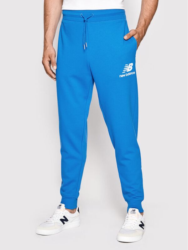 New Balance New Balance Долнище анцуг Essentials Stacked Logo MP03558 Син Athletic Fit