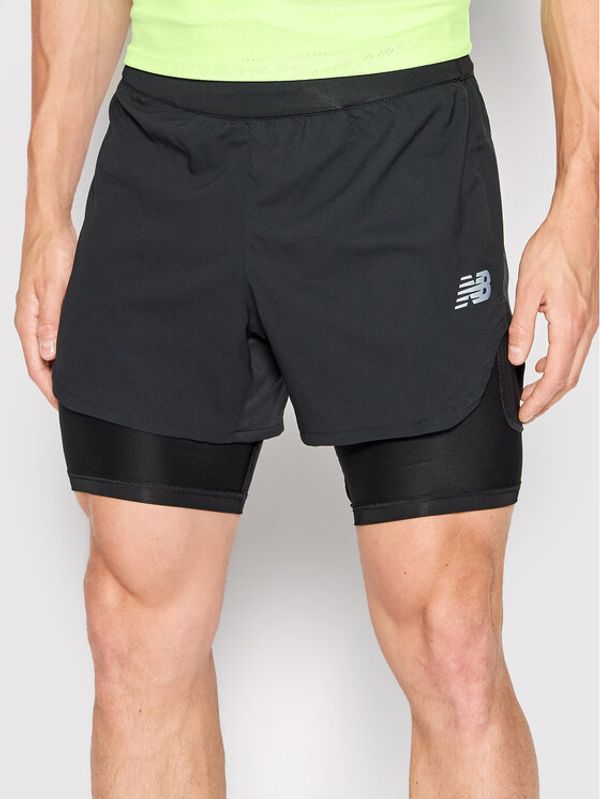 New Balance New Balance Спортни шорти Run Crew MS11279 Черен Regular Fit