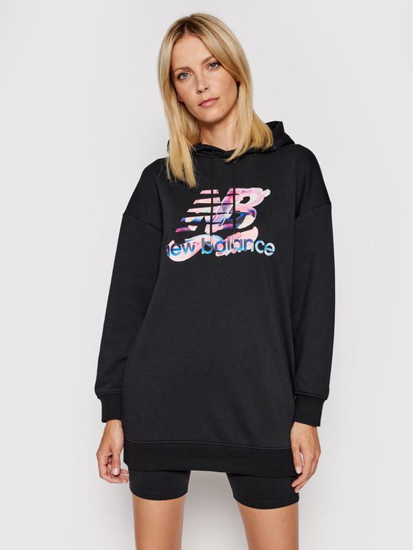 New Balance New Balance Суитшърт Athletics Erin Loree Hoodie WD11506 Черен Oversized