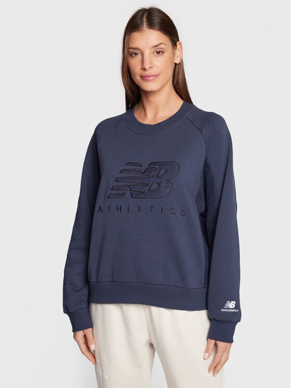 New Balance New Balance Суитшърт Athletics WT23501 Тъмносин Oversize