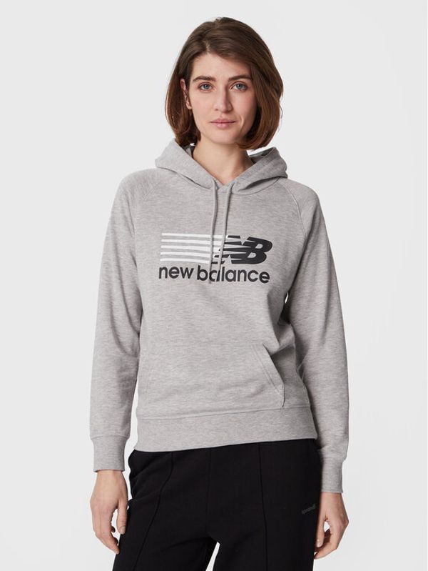 New Balance New Balance Суитшърт Classic WT23800 Сив Relaxed Fit