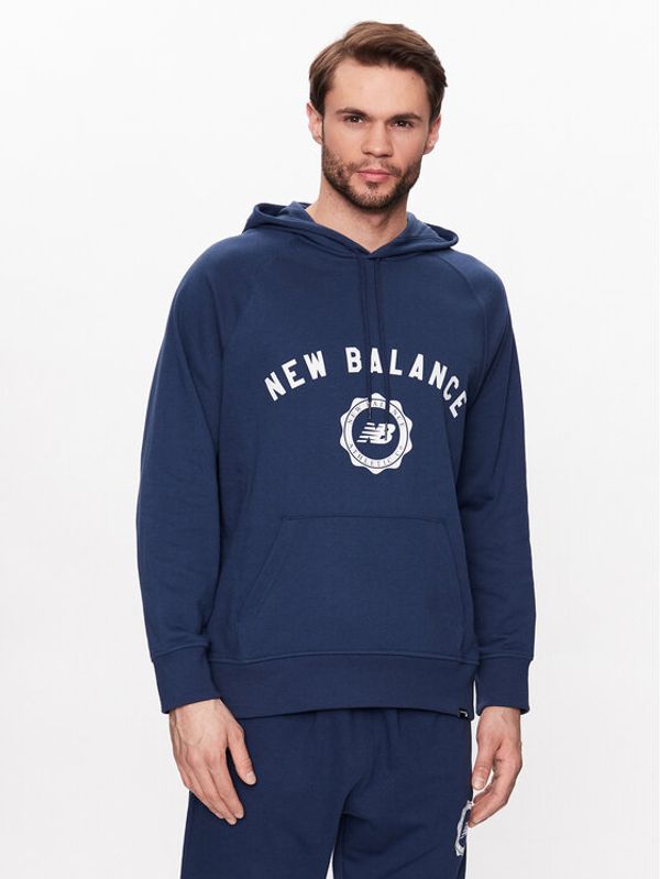 New Balance New Balance Суитшърт Dukserica Sport Seasonal French Terry MT31901 Тъмносин Relaxed Fit