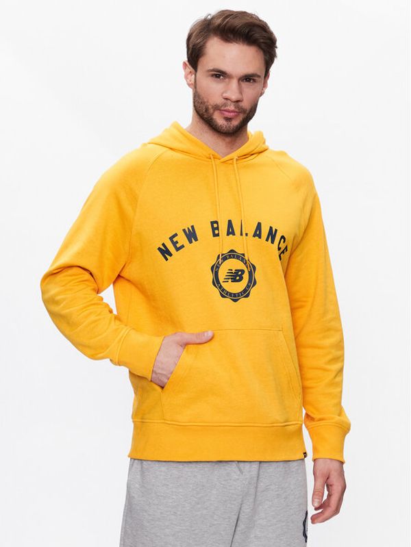 New Balance New Balance Суитшърт Dukserica Sport Seasonal French Terry MT31901 Жълт Relaxed Fit