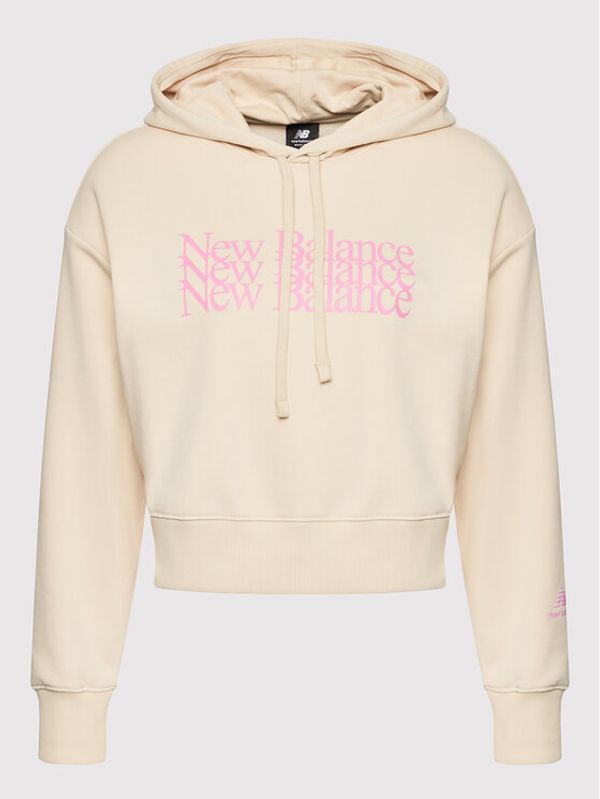 New Balance New Balance Суитшърт Essential WT21509 Бежов Relaxed Fit