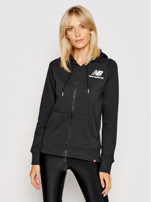 New Balance New Balance Суитшърт Essentials WJ03530 Черен Relaxed Fit