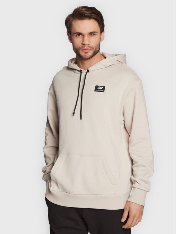 New Balance New Balance Суитшърт MT23506 Бежов Relaxed Fit