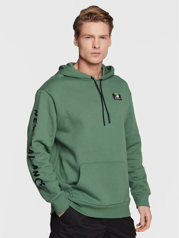 New Balance New Balance Суитшърт MT23506 Зелен Relaxed Fit