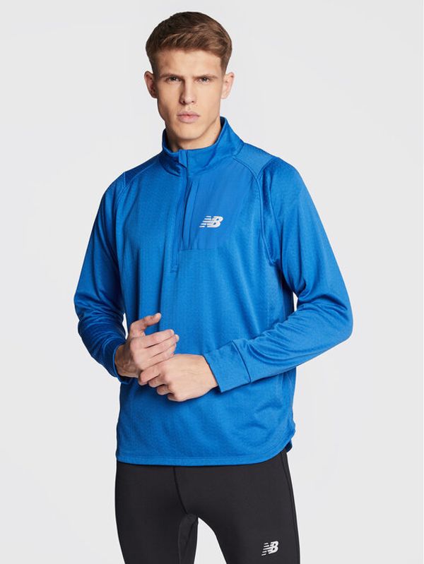 New Balance New Balance Суитшърт от техническо трико Heat Grid MT23252 Син Athletic Fit
