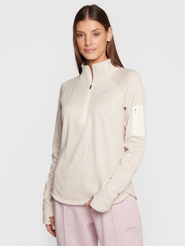 New Balance New Balance Суитшърт от техническо трико Heat WT23252 Екрю Athletic Fit