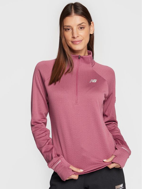 New Balance New Balance Суитшърт от техническо трико Heat WT23252 Розов Athletic Fit