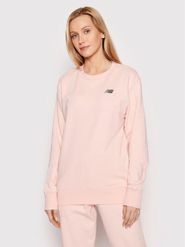 New Balance New Balance Суитшърт Unisex UT21501 Розов Relaxed Fit