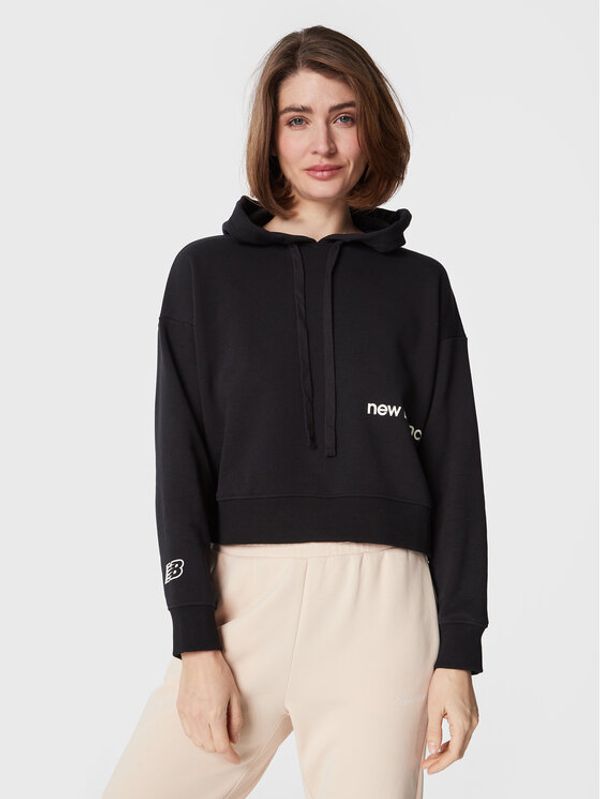 New Balance New Balance Суитшърт WT23512 Черен Relaxed Fit