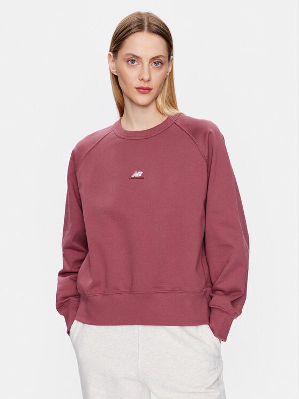 New Balance New Balance Суитшърт WT31500 Бордо Oversize