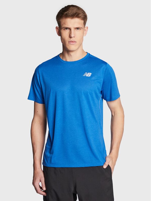 New Balance New Balance Тениска от техническо трико Impact Run MT21262 Син Athletic Fit