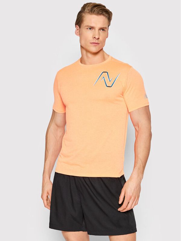 New Balance New Balance Тениска от техническо трико MT21277 Оранжев Athletic Fit