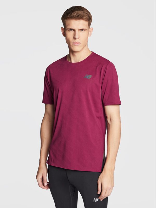 New Balance New Balance Тениска от техническо трико Speed Jacquard MT23281 Бордо Athletic Fit
