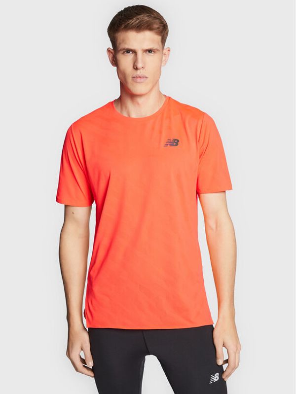 New Balance New Balance Тениска от техническо трико Speed Jacquard MT23281 Оранжев Athletic Fit