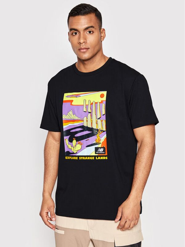 New Balance New Balance Тишърт At Graphic Tee MT21509 Черен Relaxed Fit