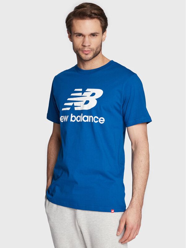 New Balance New Balance Тишърт Essential Logo MT01575 Син Athletic Fit