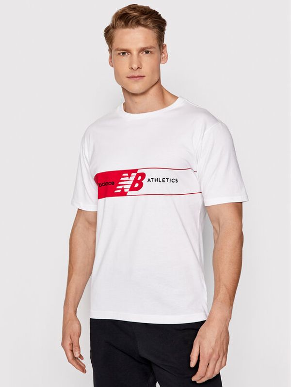 New Balance New Balance Тишърт MT01510 Бял Relaxed Fit