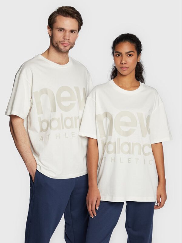 New Balance New Balance Тишърт Unisex Athletics UT23505 Екрю Oversize