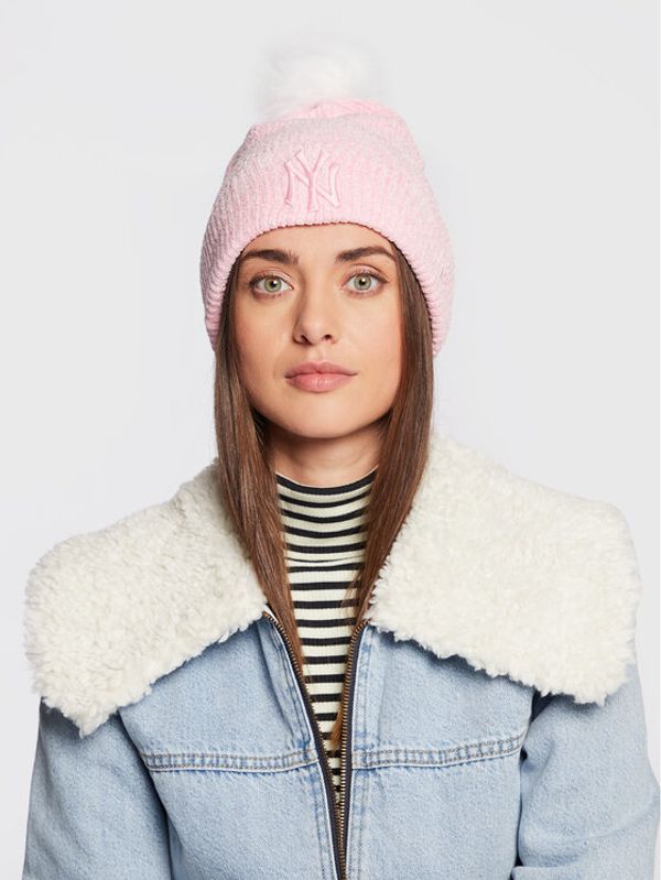 New Era New Era Шапка New York Yankees Chenille Beanie 60284837 Розов