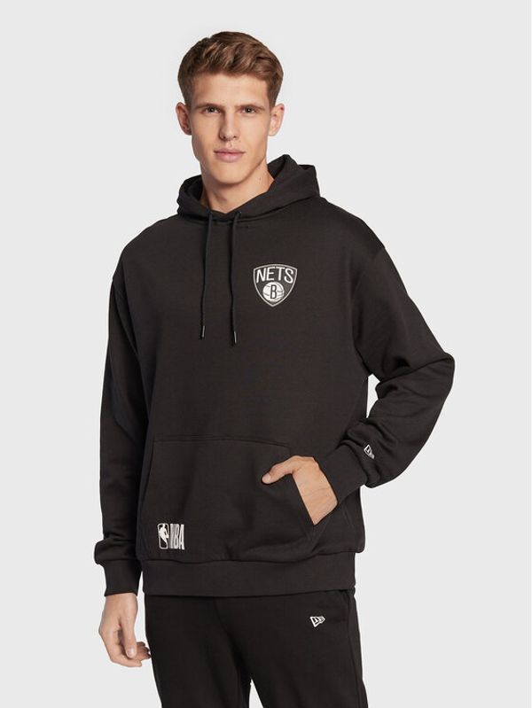 New Era New Era Суитшърт Brooklyn Nets NBA Team Logo 60284622 Черен Relaxed Fit