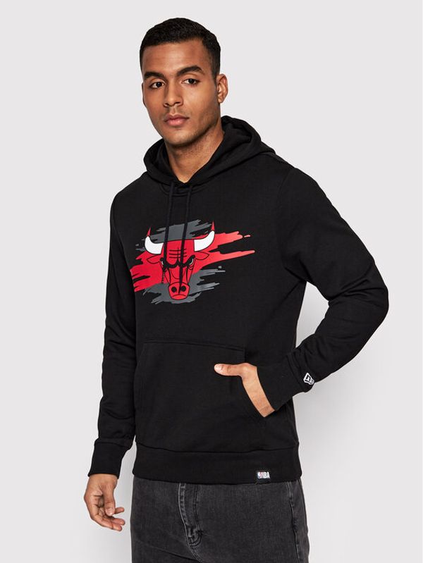 New Era New Era Суитшърт Chicago Bulls Tear Logo 12893081 Черен Regular Fit