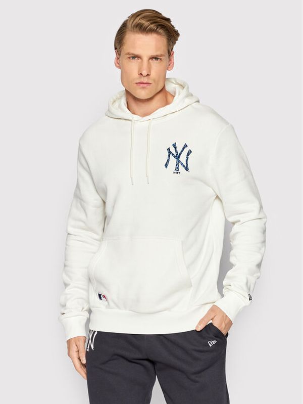 New Era New Era Суитшърт Mlb Seasonal Infill 12893135 Бял Regular Fit