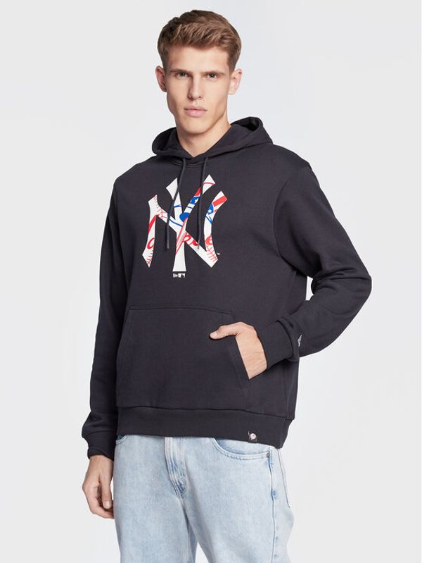 New Era New Era Суитшърт New York Yankees Double Logo 60284748 Тъмносин Regular Fit