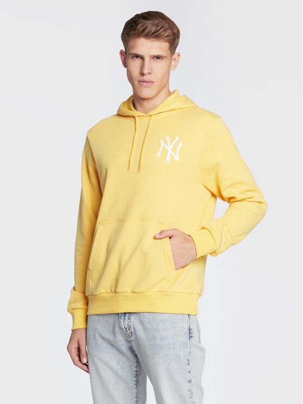 New Era New Era Суитшърт New York Yankees Leauge Essential 60284759 Жълт Relaxed Fit