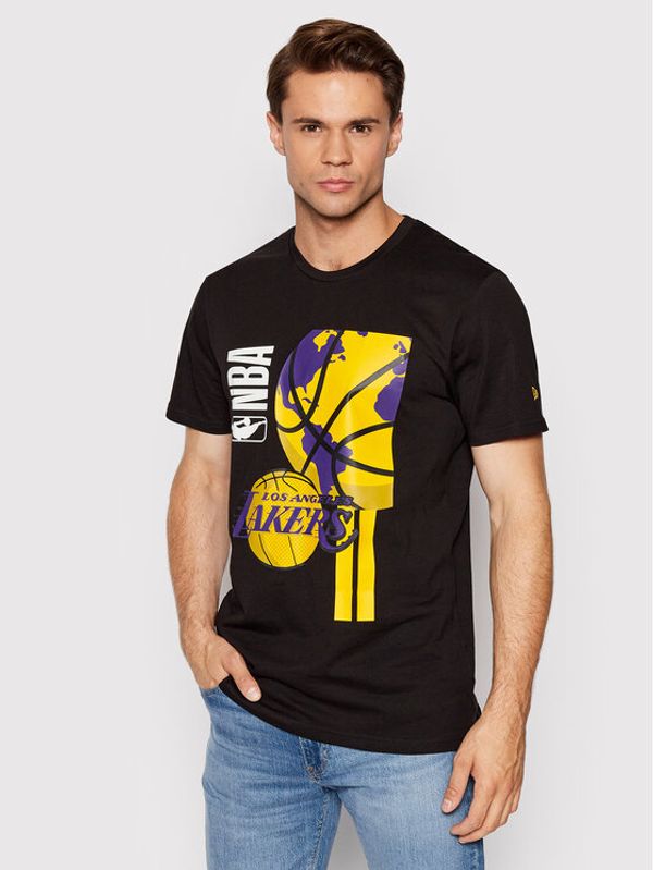 New Era New Era Тишърт Lakers NBA Globe 13083916 Черен Regular Fit