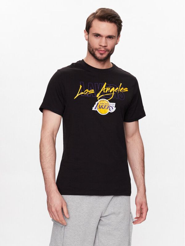 New Era New Era Тишърт NBA Script LA Lakers 60332183 Черен Regular Fit