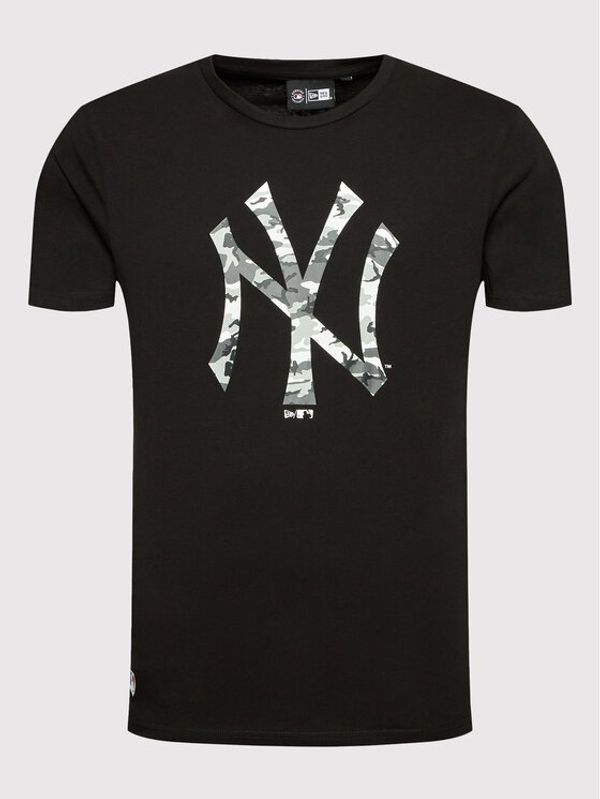 New Era New Era Тишърт New York Yankees Logo 12893132 Черен Regular Fit