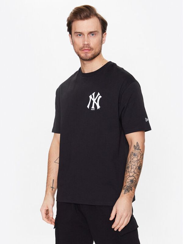 New Era New Era Тишърт New York Yankees Mlb Floral Graphic 60332266 Черен Oversize