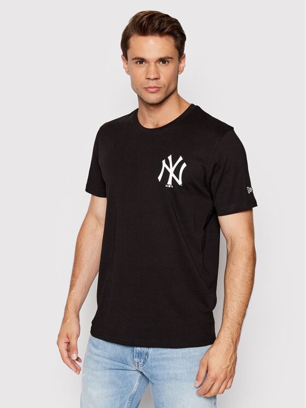 New Era New Era Тишърт New York Yankees Mlb League Essential 13083957 Черен Relaxed Fit