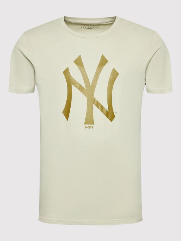New Era New Era Тишърт New York Yankees MLB Logo 12033497 Бежов Regular Fit