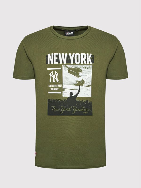 New Era New Era Тишърт New York Yankees Photo 12893120 Зелен Regular Fit